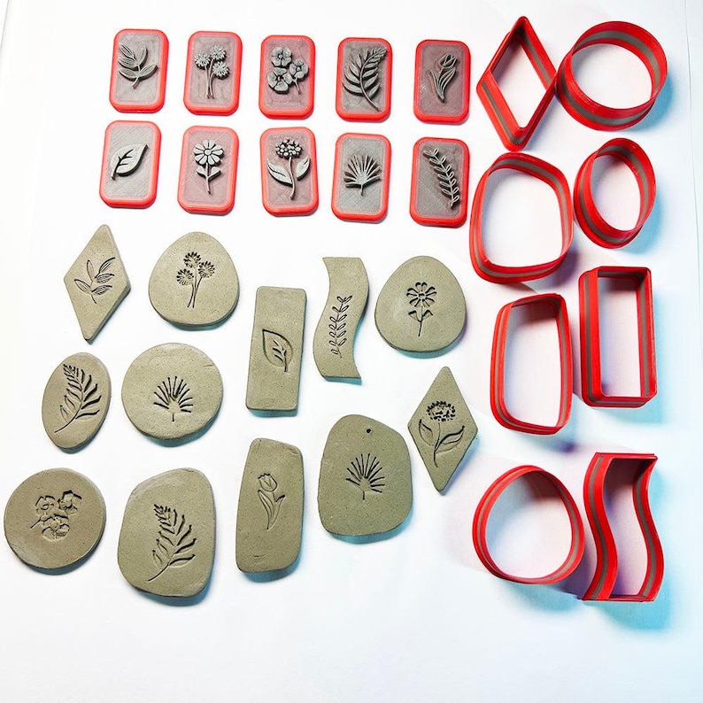 Ceramic Pendant & Jewelry Making Kit – Clay Cutters Stamps for Pottery, Porcelain Polymer Clay image 1