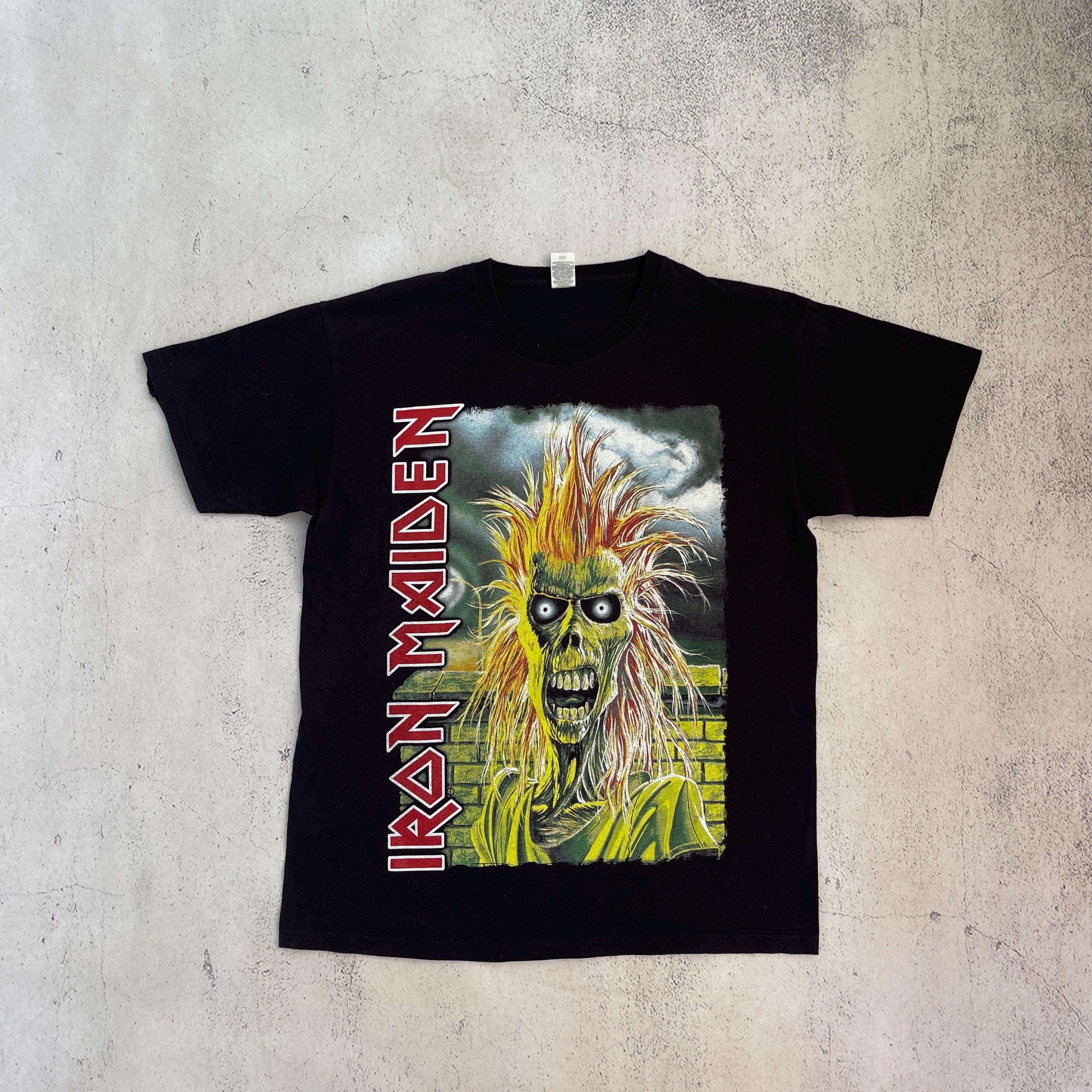 ヴィンテージ アイアンメイデン グラフィック ロゴ Tシャツ サイズ L