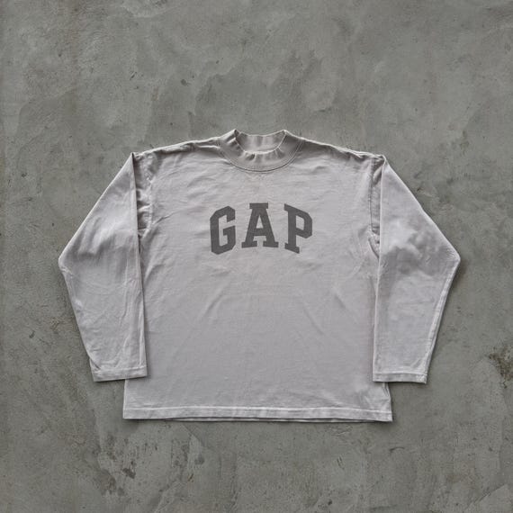 Yeezy Gap Balenciaga Dove Long Sleeve Shirt Size L Washed Grey