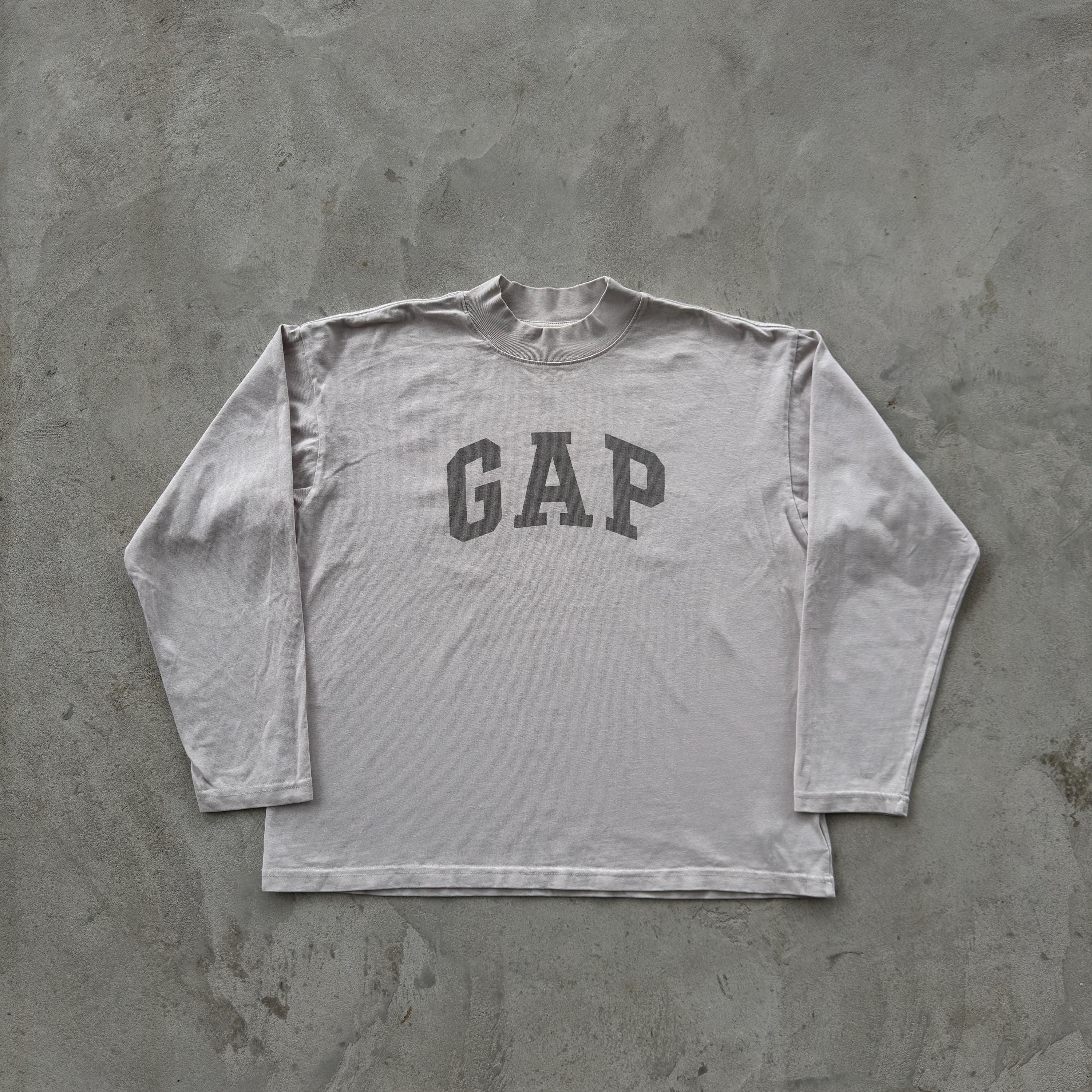 Yeezy Gap Balenciaga Dove Long Sleeve Shirt Size L Washed Grey