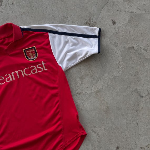 Vintage Arsenal Dreamcast Nike Football Shirt Red White Home