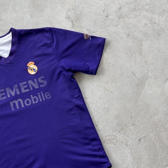 Real Madrid adidas シャツ SIEMENS mobile 2003 2004 Black #7 Siemens Mobile Real Madrid Soccer Futbol