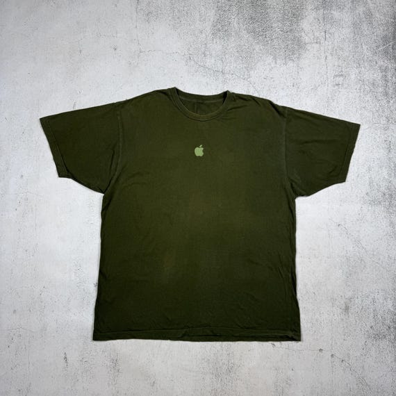 Vintage 90s Apple Faded Baggy Tee Shirt Size XL Green - Etsy
