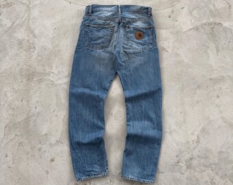 Pantalones vaqueros Carhartt Klondike de los años 90, talla 30 x 32, color azul lavado