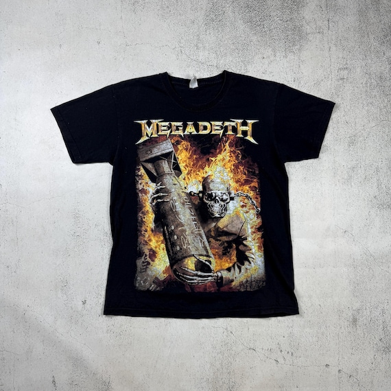 Vintage 90s Megadeth Graphic Logo Tee Shirt Size M Black - Etsy