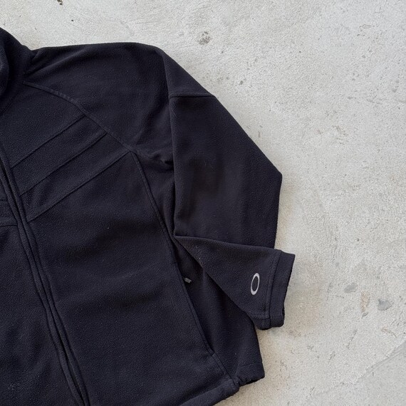 Vintage 90s Oakley Full Zip Fleece Jacket Size M Black