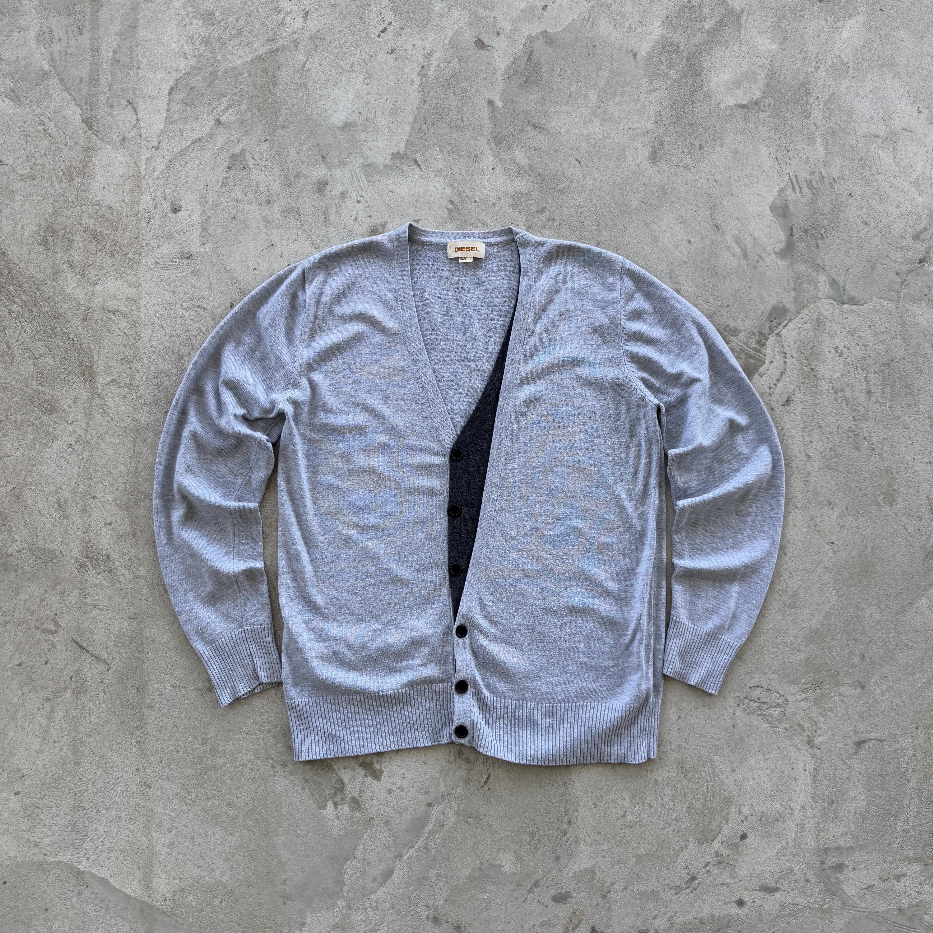 トップス 90s DISEL Sweat Cardigan. トップス 90s DISEL Sweat Cardigan. Men's Striped ribbed zip