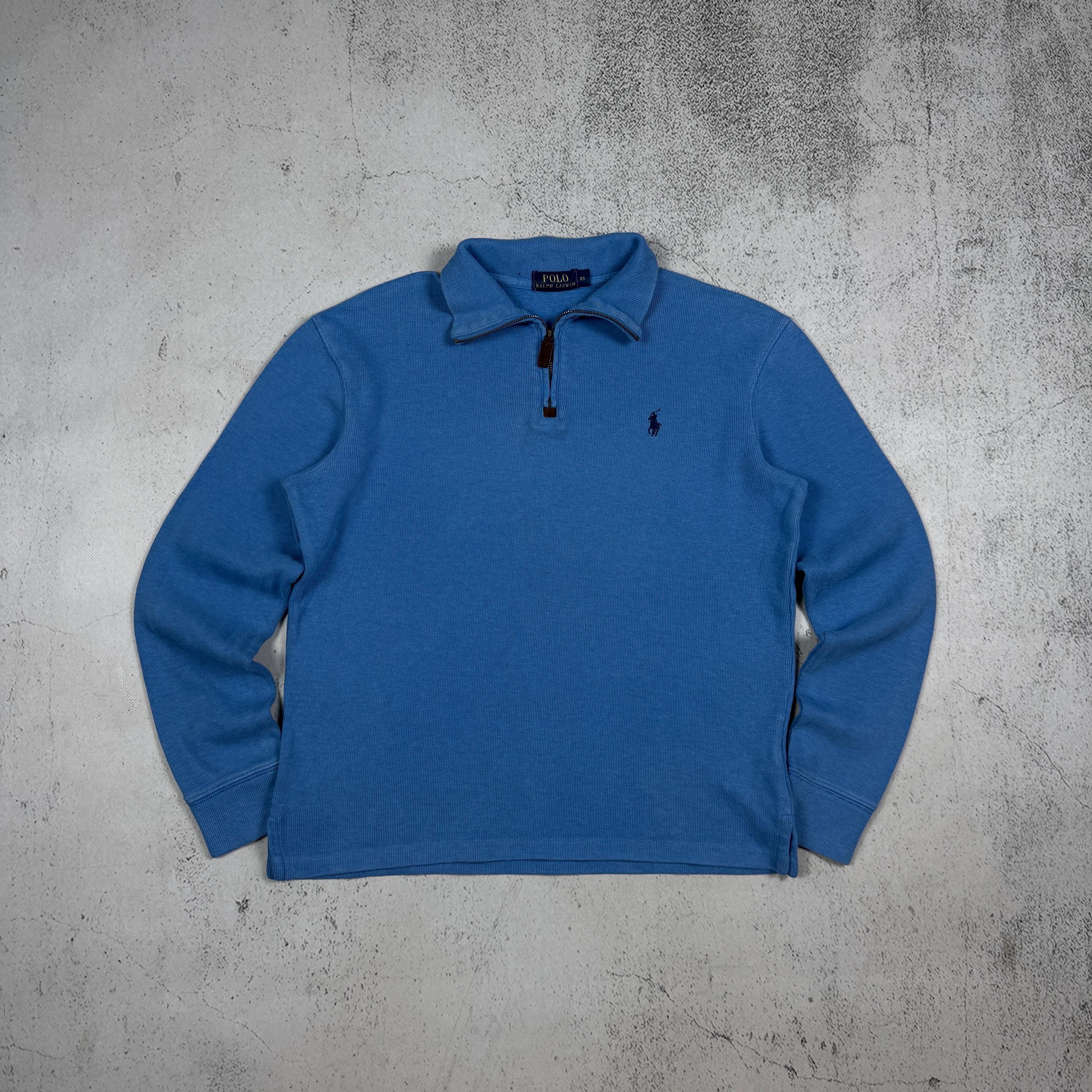 Vintage 90s Polo Ralph Lauren 1/4 Zip Sweatshirt Size XS Blue - Etsy