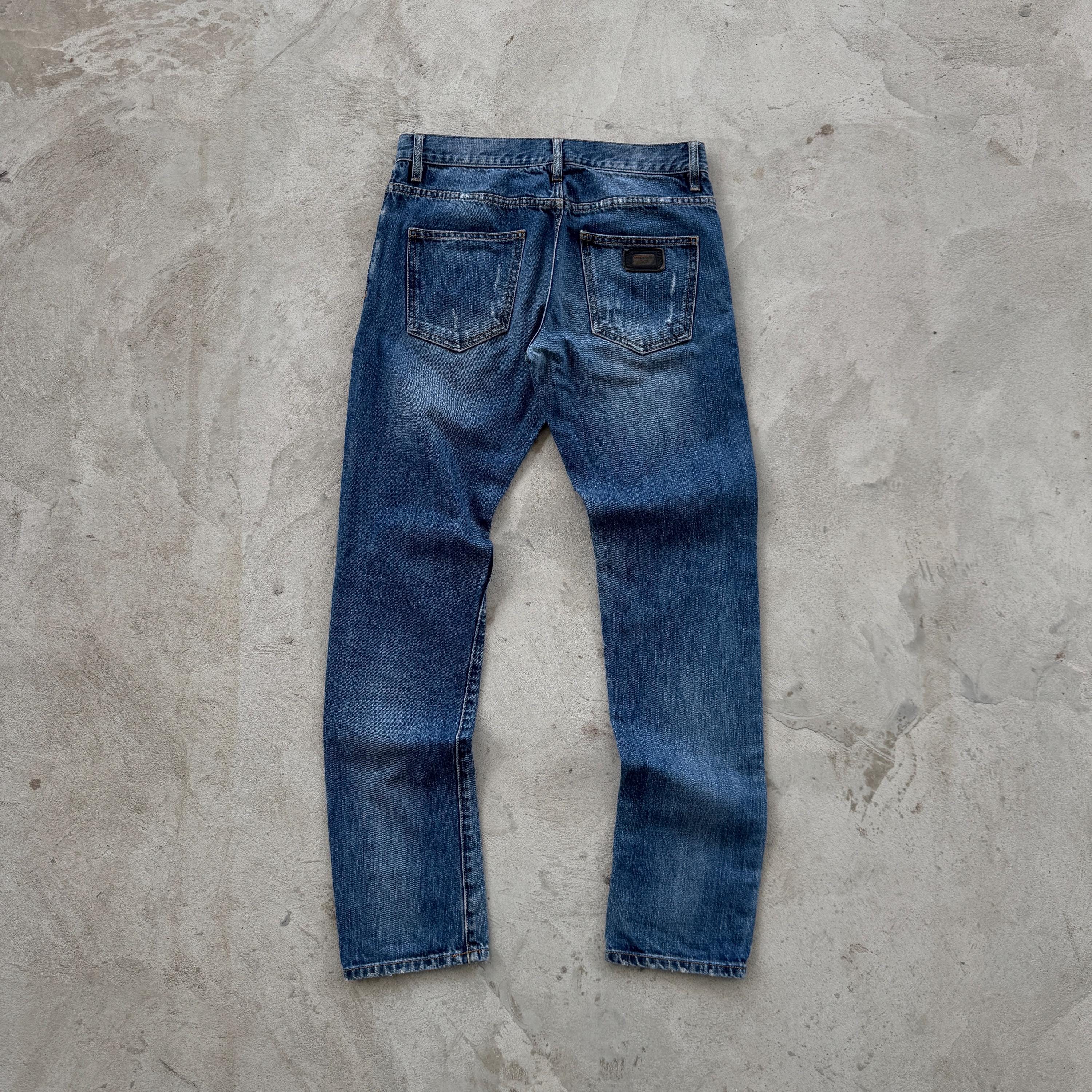 Vintage 90s Dolce & Gabbana Washed Denim Jeans Size 32 Blue - Etsy