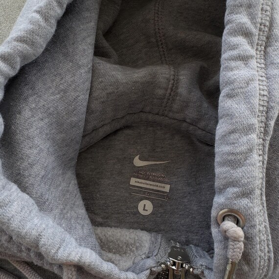 Vintage 90s Nike Full Zip Small Swosh Hoodie Size L Gray - Etsy
