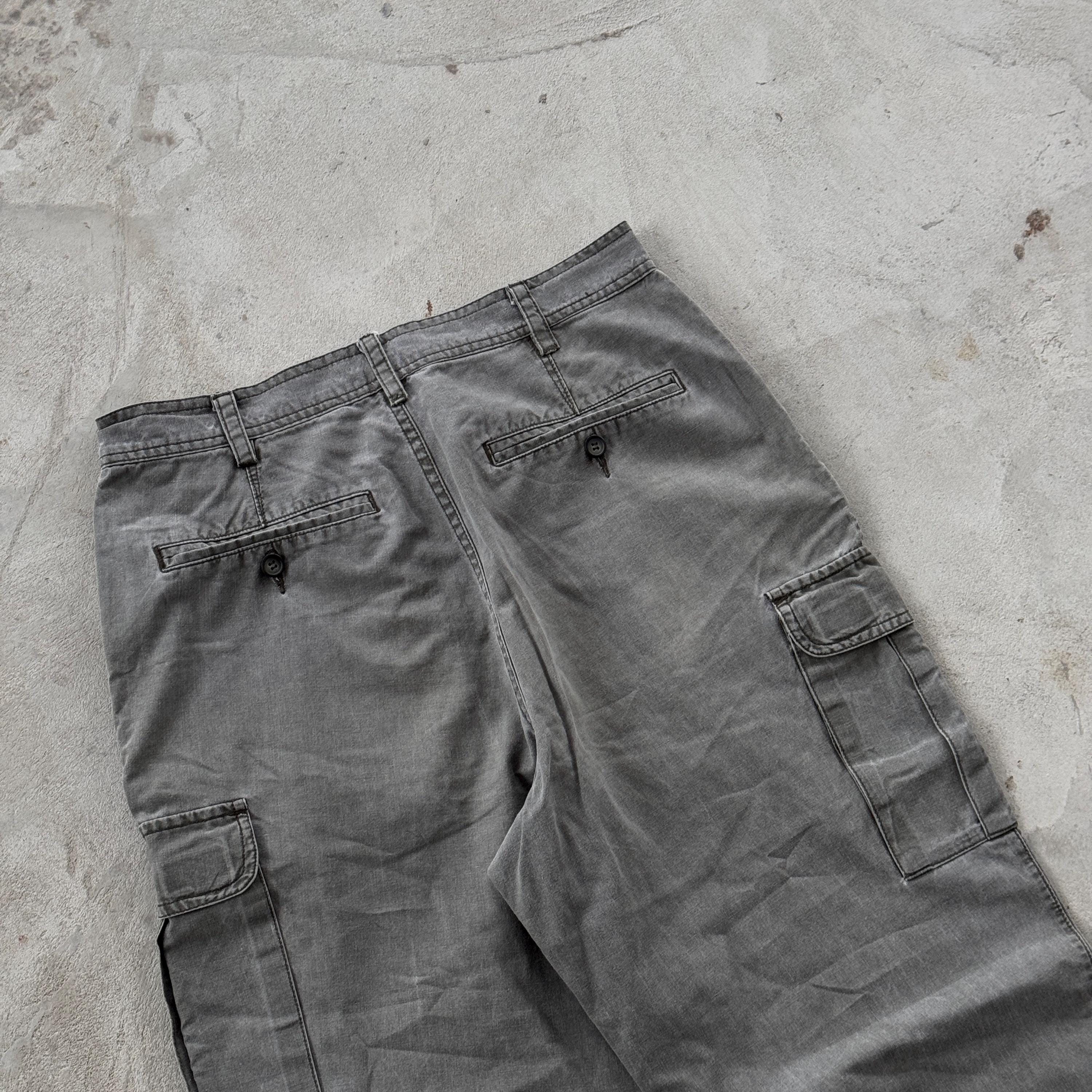Vintage 90s Cargo Washed Baggy Pants Size M Gray - Etsy