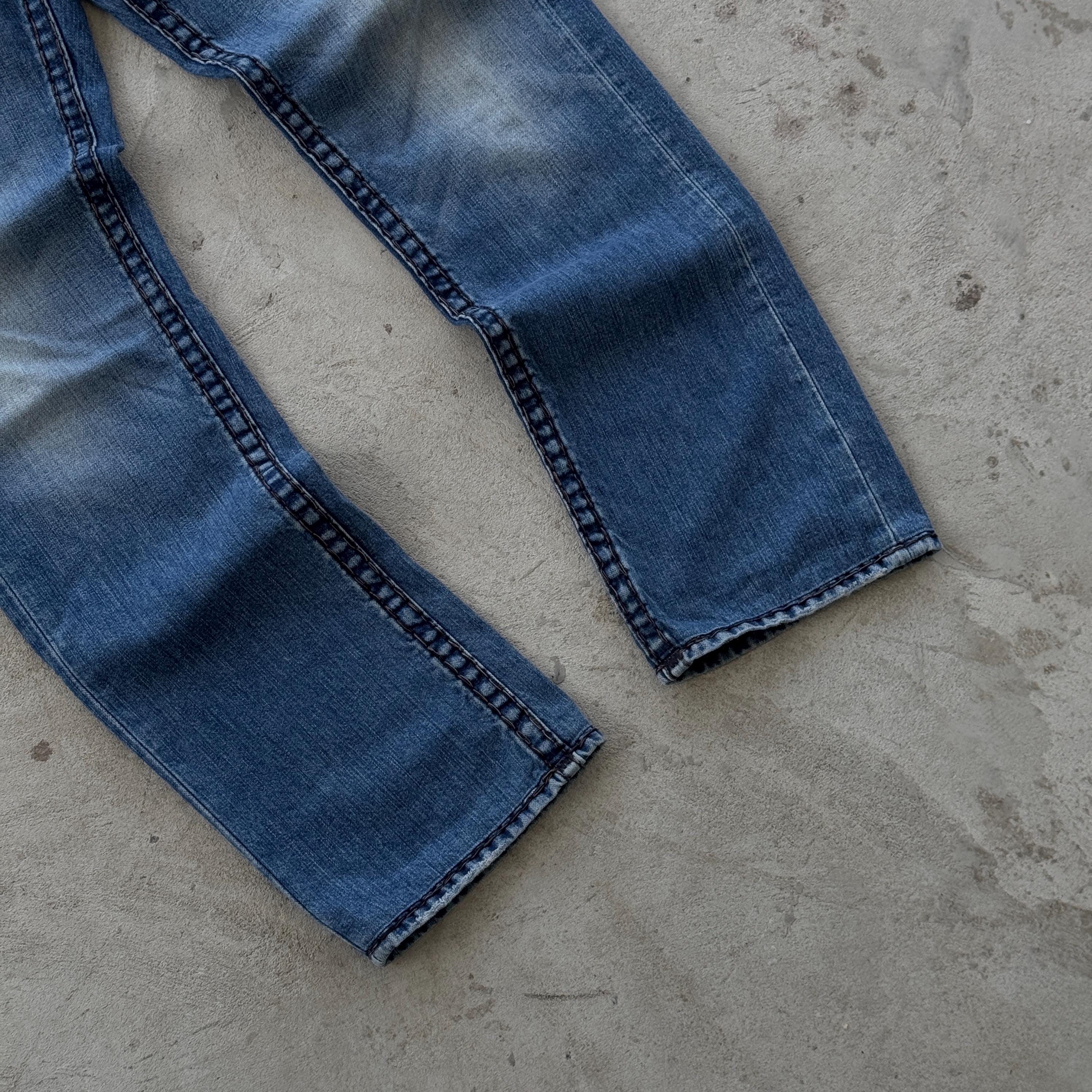 Vintage 90s True Religon Logan Super T Baggy Denim Jeans Made in 