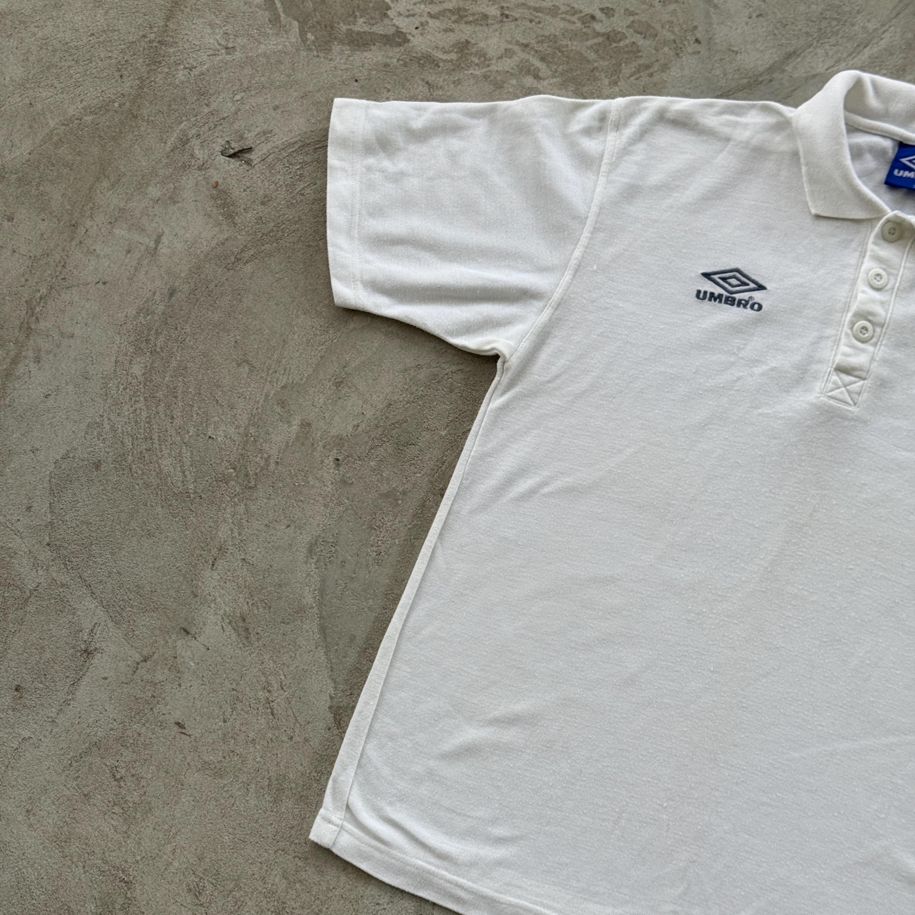 Vintage 90s Umbro England Polo Tee Shirt Size M White - Etsy
