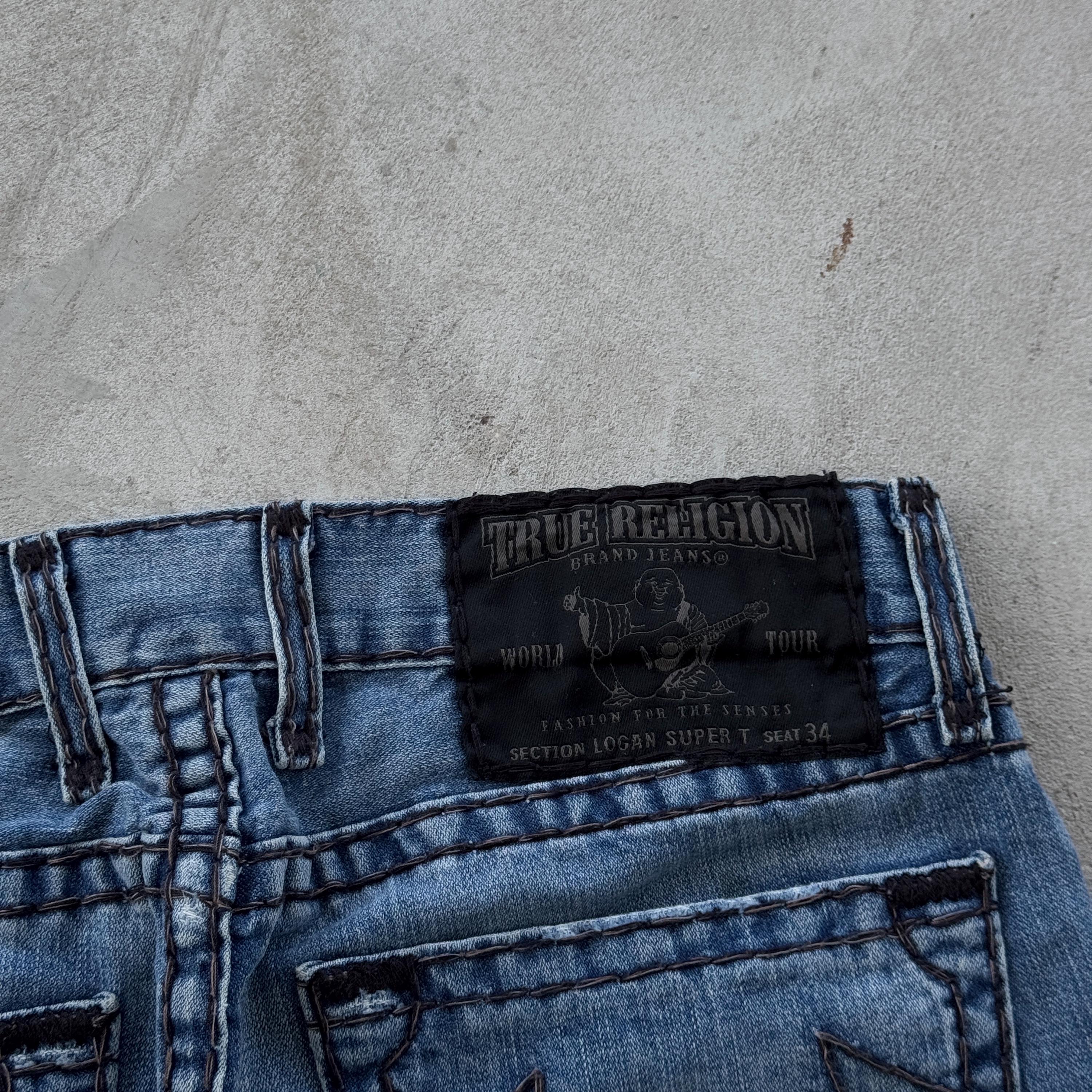 Vintage 90s True Religon Logan Super T Baggy Denim Jeans Made in