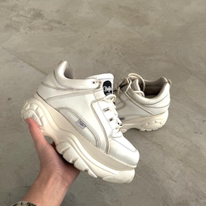 Vintage 90s Buffalo Platform Sneakers White Size 44