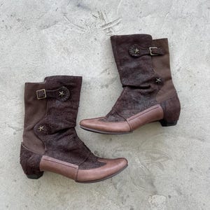 Vintage 90s Diesel Sharp Shooter Leather Western Boots Size 39