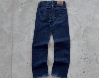 Vintage 90-tals Diesel Raw Denim Jeans Storlek 28 Marinblå
