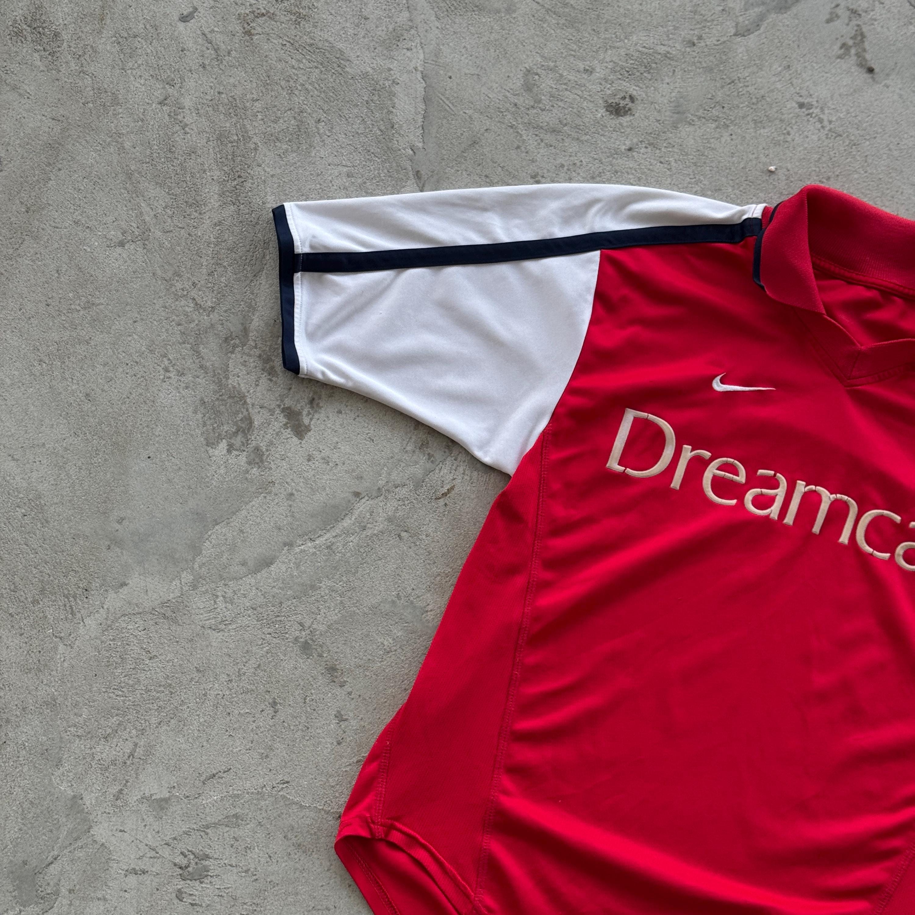 Vintage Arsenal Dreamcast Nike Football Shirt Red White Home