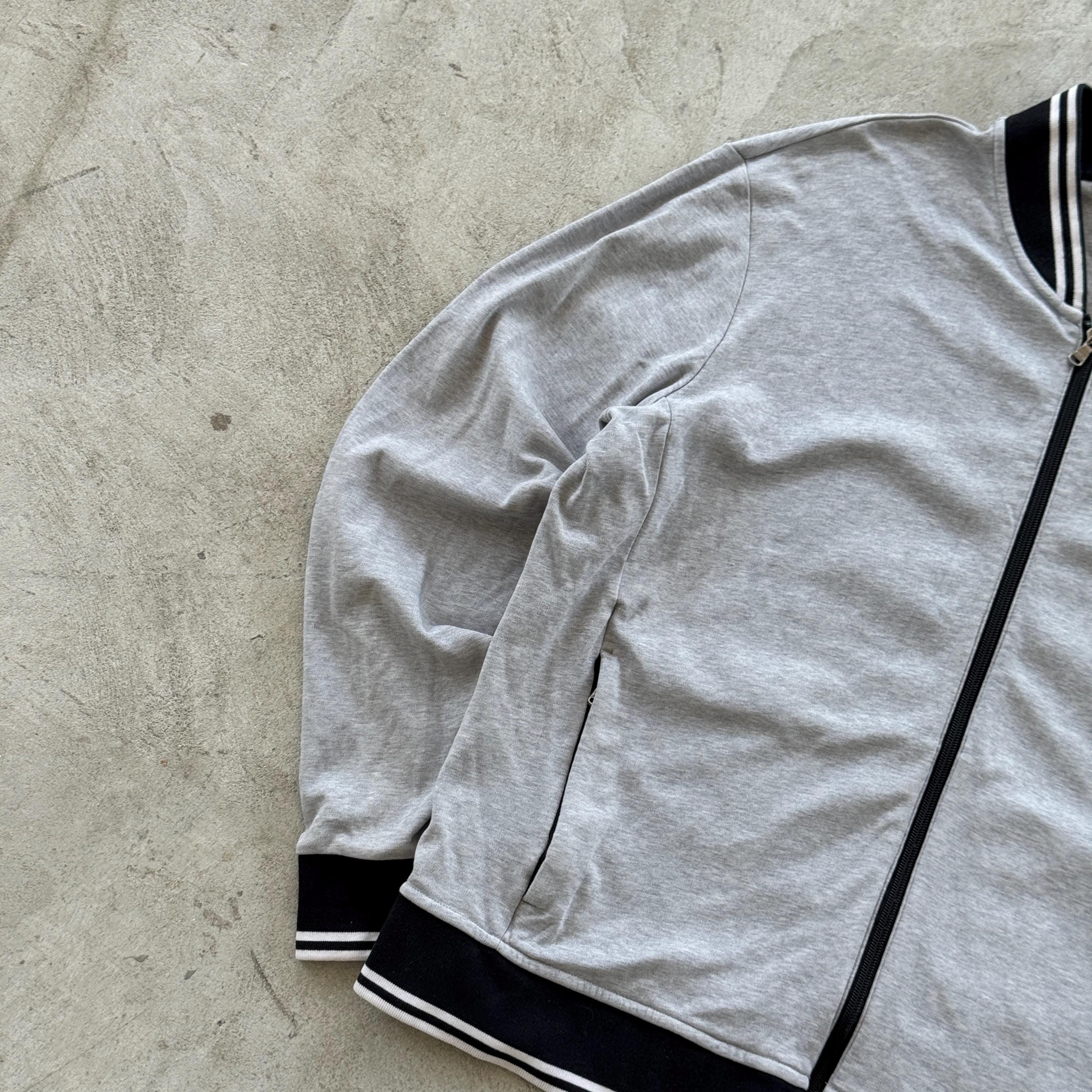 Vintage 90s Polo Ralph Lauren Cotton Full Zip Jacket Size XL Gray