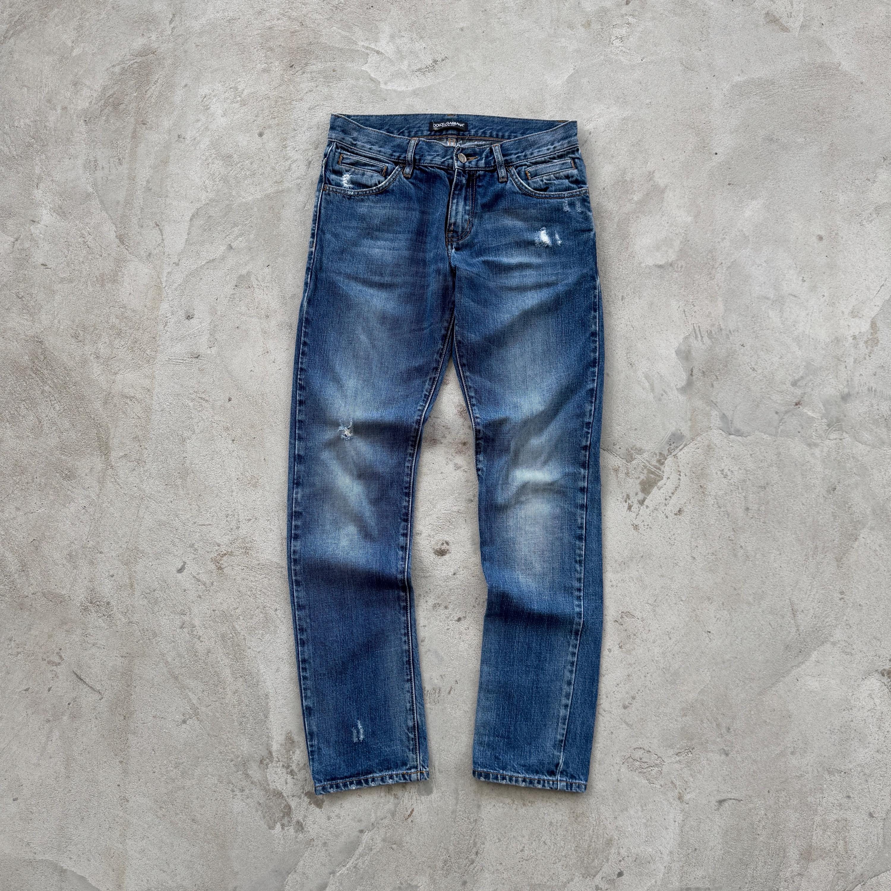 Vintage 90s Dolce & Gabbana Washed Denim Jeans Size 32 Blue - Etsy