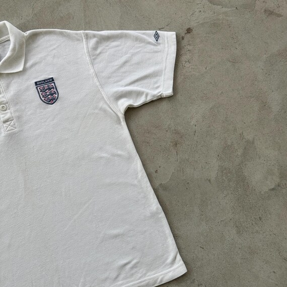 Vintage 90s Umbro England Polo Tee Shirt Size M White - Etsy