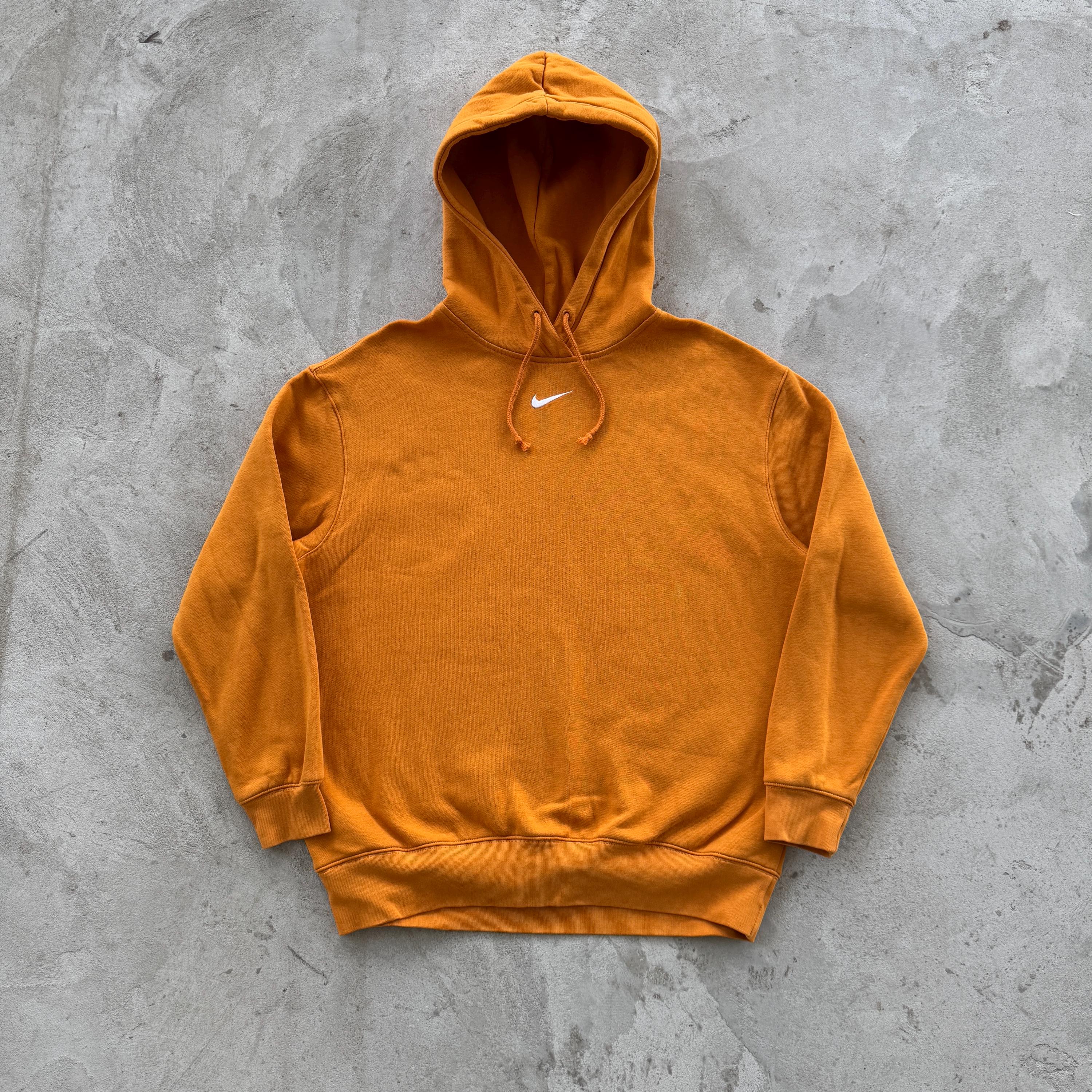 orange nike swoosh hoodie
