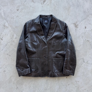 Vintage Gap Leather Blazer - Etsy
