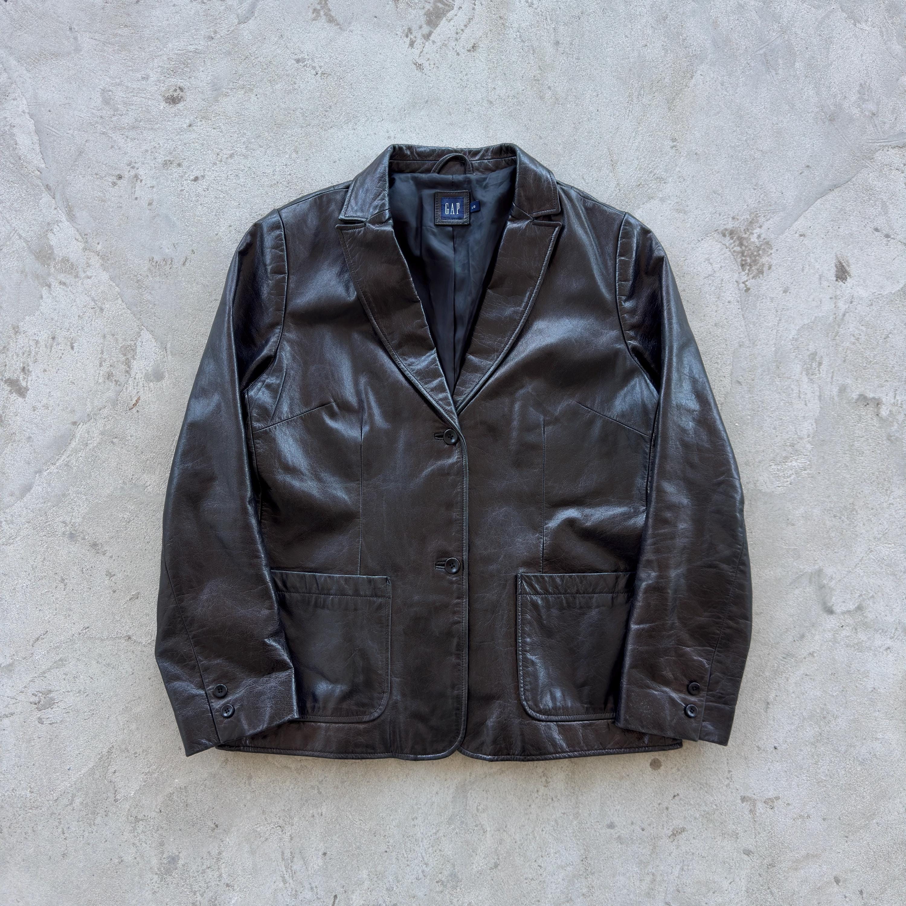 Vintage Gap Leather Jacket - Etsy