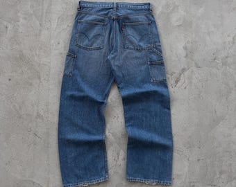 Vintage 90s '725 Originals' Stonewash Dark Grey Tapered Baggy Fit