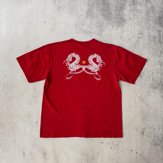 Vintage 90s Stussy Dragon Logo Graphic Size M Red - Etsy