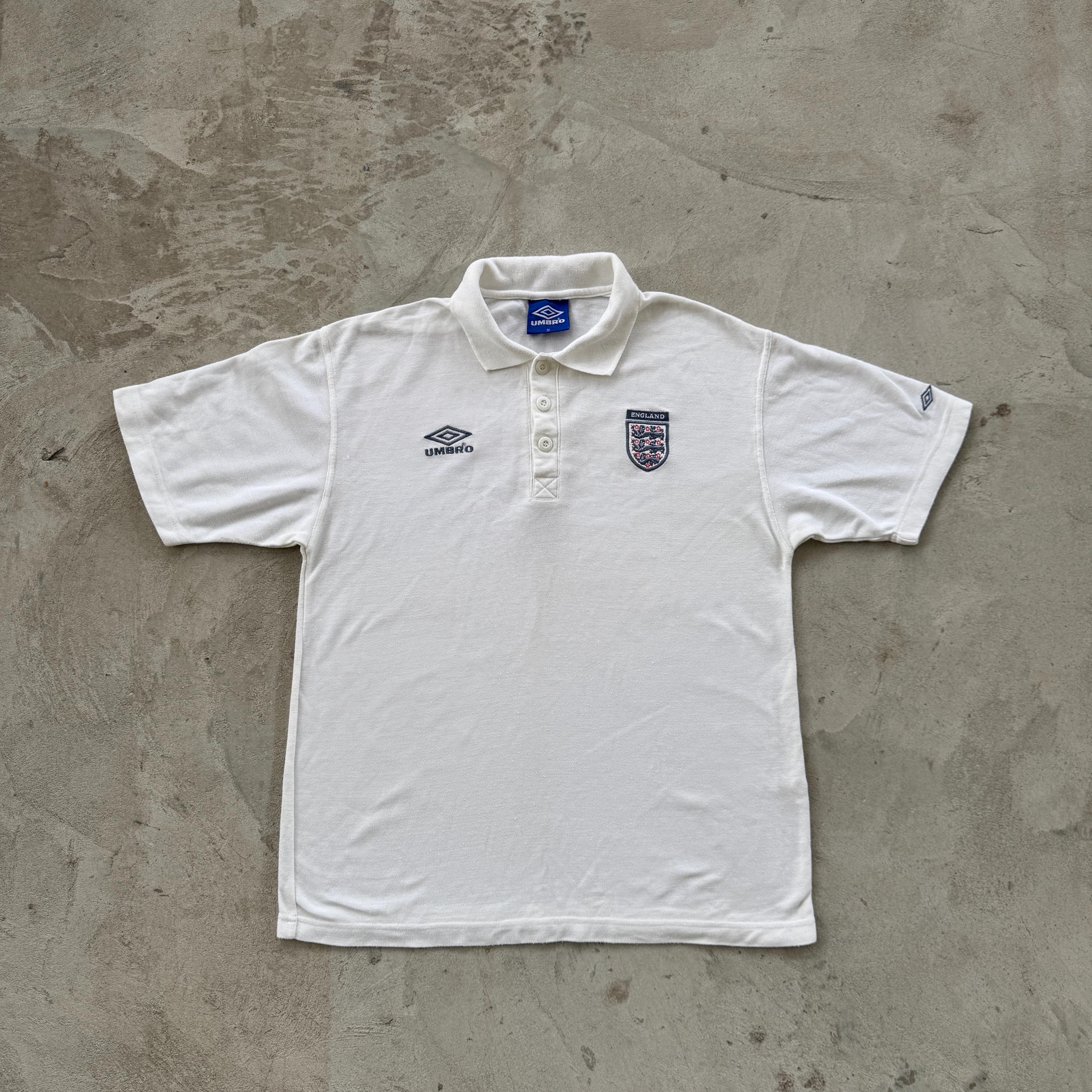 【デッドストック】UMBRO イングランド代表 ポロシャツ ホワイト ビンテージ デッドストック】UMBRO イングランド代表 ポロシャツ ホワイト