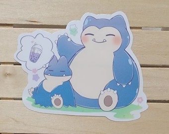 Sticker en vinyle Ronflex & Munchlax !