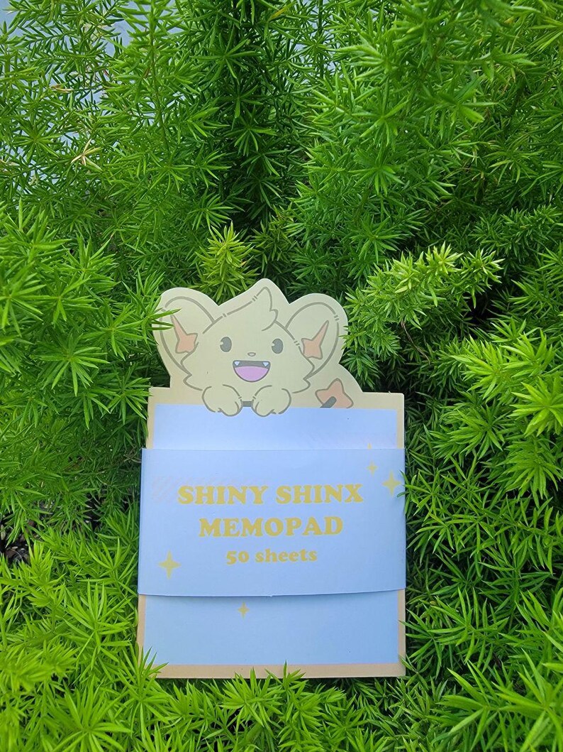 かわいいメモパッド！ピカピカのシンクス！ SHINY SHINX Memopad