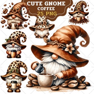 Coffee gnome PNG, Coffee gnome sublimation, coffee gnome watercolor, coffee gnome Clipart, Coffee for Shirt, Commercial Use