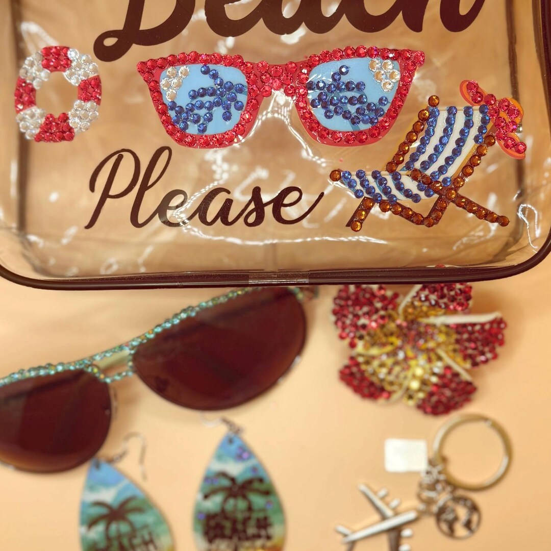 Beach Please Gift Set. Summer Travel Kit With Bling Sunglasses ...
