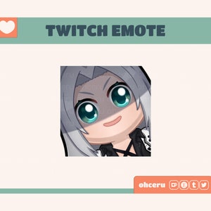 FFVII Sephiroth Evil Emote || 1 Static Emote for Twitch / Youtube / Discord || Cute Final Fantasy FF7 Emote