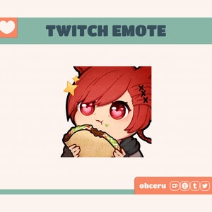 FFXIV G&#39;raha Tia Yummy Taco Emote || 1 Static Emote for Twitch / Youtube / Discord || Cute Final Fantasy Emote