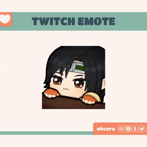 FFVII Yuffie Kisaragi Lurk Emote || 1 Static Emote for Twitch / Youtube / Discord || Cute Final Fantasy FF7 Emote