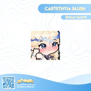 Cartethyia Blush Emote || 1 Static Emote for Twitch / Youtube / Discord || Wuthering Waves