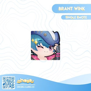 Captain Brant Wink Emote || 1 Static Emote for Twitch / Youtube / Discord || Wuthering Waves