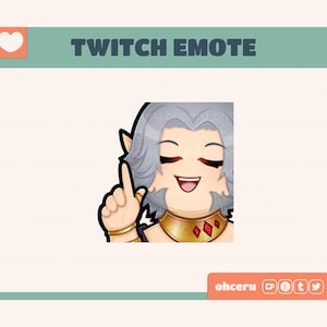FFXIV Urianger Augurelt Explain Emote || 1 Static Emote for Twitch / Youtube / Discord || Cute Final Fantasy FF14 Emote