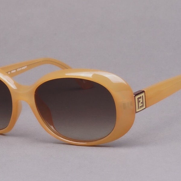 Fendi FS5184 833 Yelllow Oval Sunglasses 53[]16 130 Made In Italy