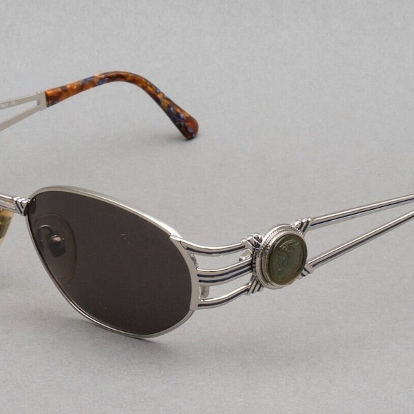 Fendi SL 7036 COL 514 Silver & Tortoise Vintage Oval Sunglasses Italy NOS (Read)