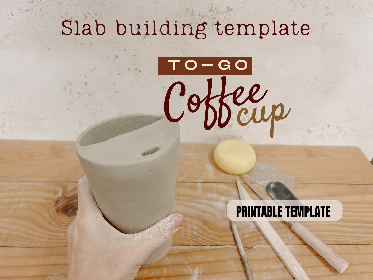 Pottery Coffee Cup Template: Slab Built Mug DIY (PDF Pattern) - Etsy