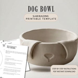 Pottery Pet Bowl Template: Slab Building PDF Pattern
