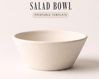 Pottery Bowl Slab Building Template (PDF)