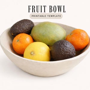 Fruit Bowl Pottery Template: Slab Building ceramic template (Printable PDF)