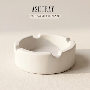 Ashtray Pottery Template: Slab Building Pattern (PDF Pattern)