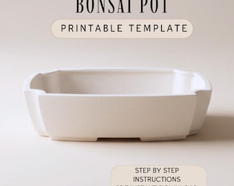 Bonsai pot Pottery Template: Slab Building Tool (PDF Pattern)