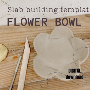 Origami Keramik Schablone zum Plattenbau eine Blumenschale, Töpferwerkzeug, Plattenkeramik Schablone